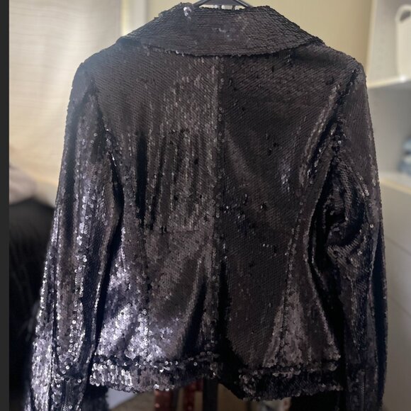 Insight New York- Black Sequined Jacket - Picture 2 of 2